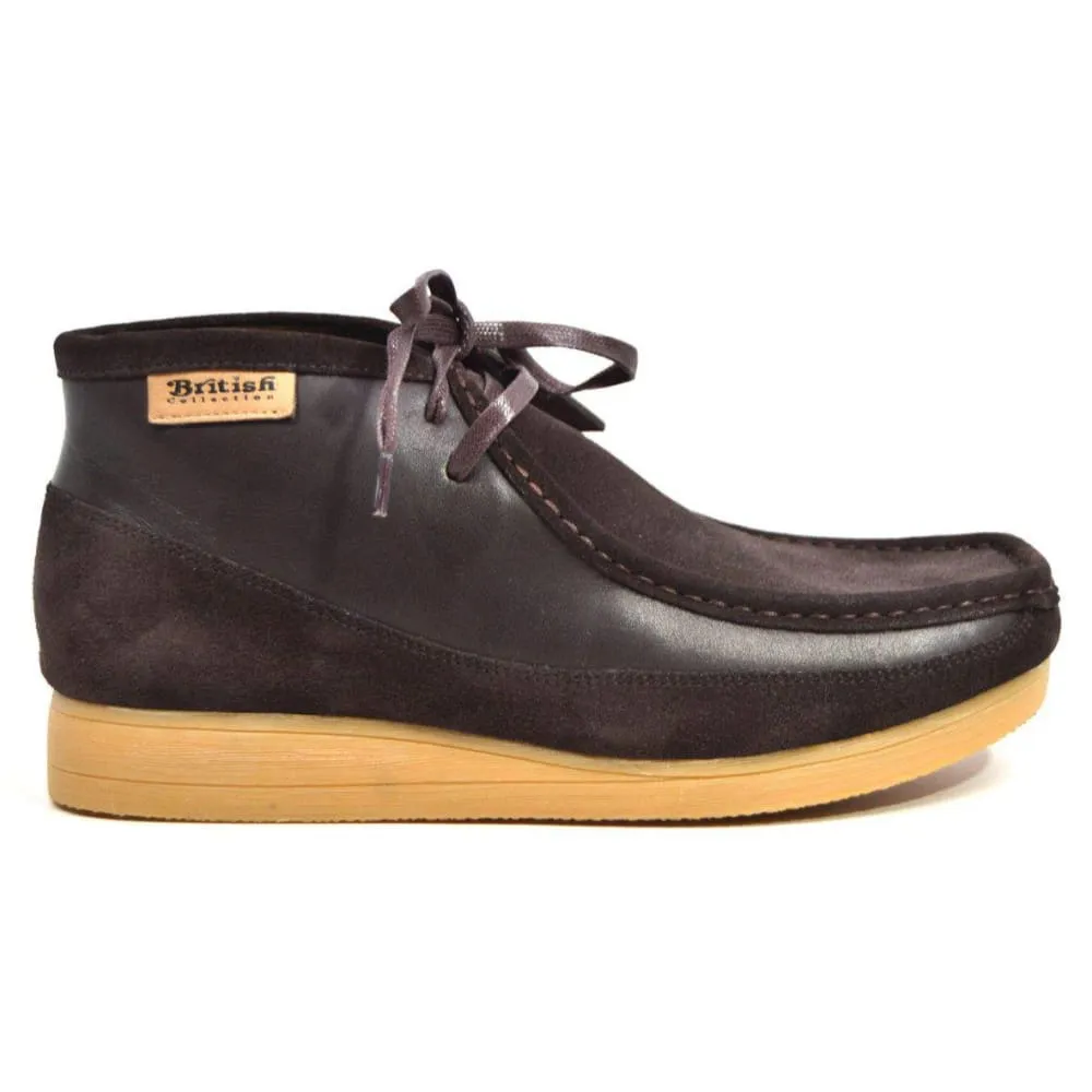 British Walkers New Castle Wallabee Boots Men's Suede and Leather Ankle Boots