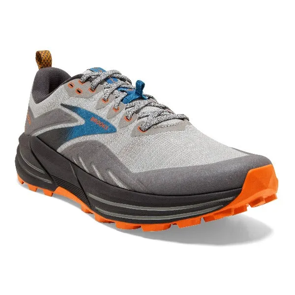 Brooks Cascadia 16 2E Width Shoes - Oyster Mushroom/Orange for Men