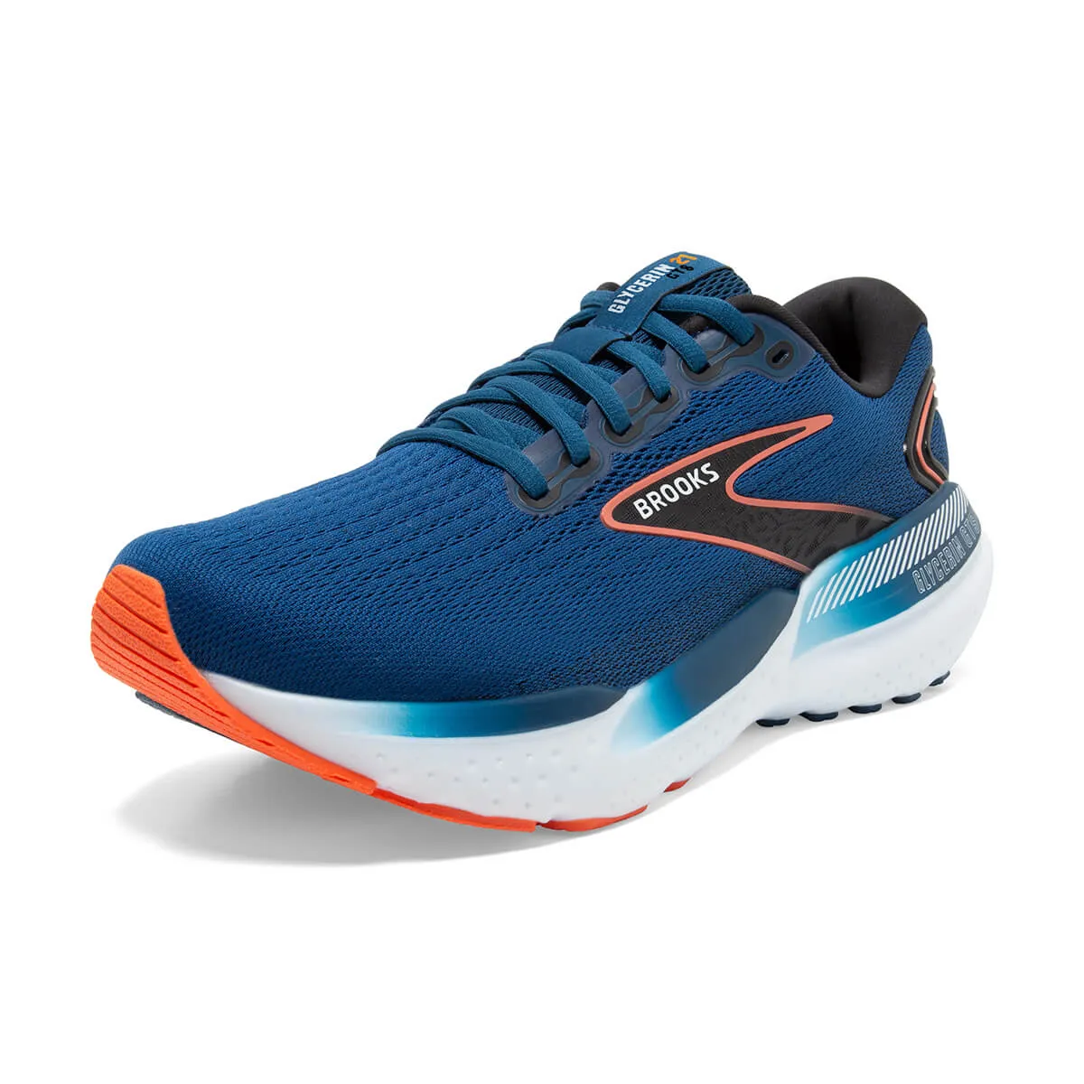 Brooks Glycerin GTS 21 Men's Blue Opal Black Nasturtium.