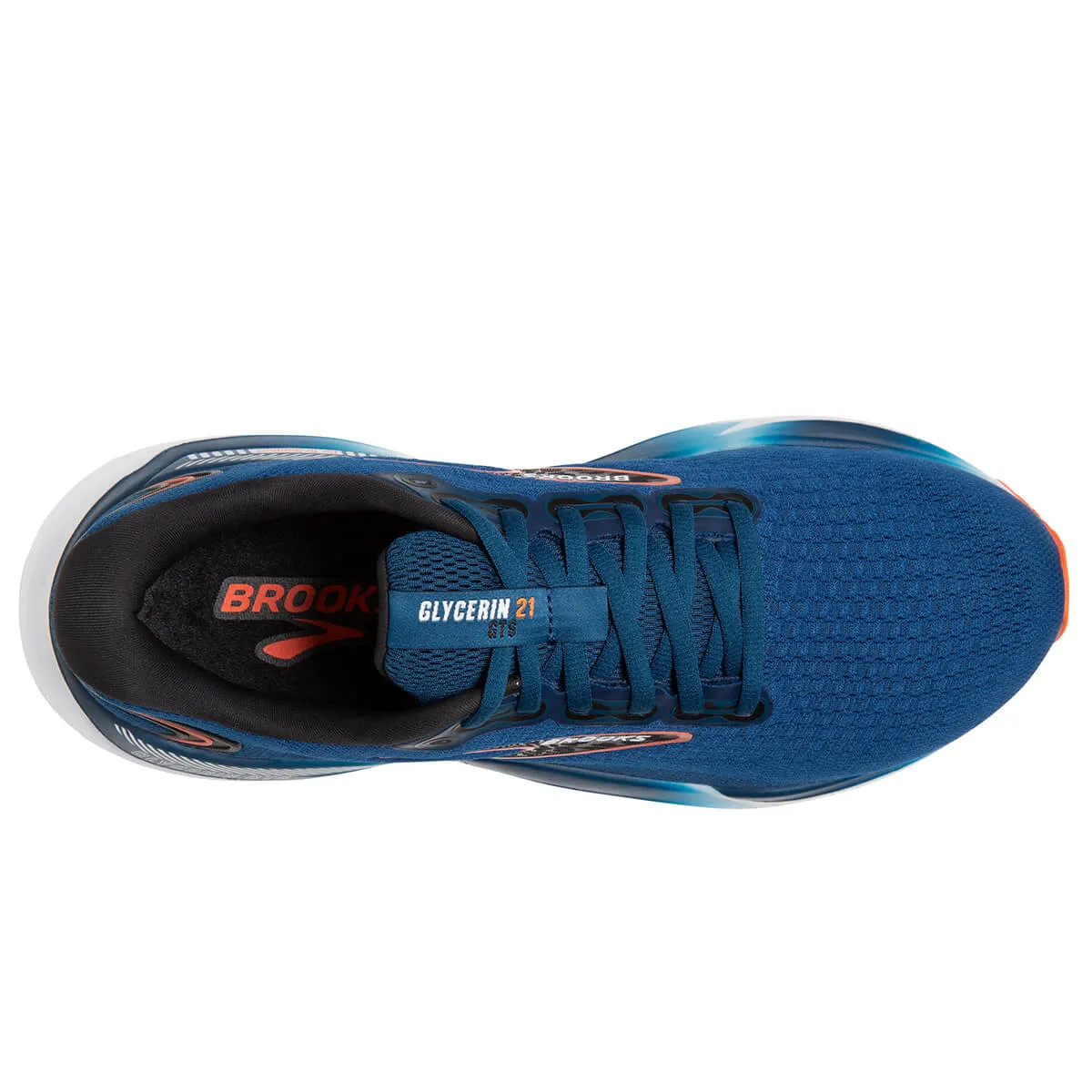 Brooks Glycerin GTS 21 Men's Blue Opal Black Nasturtium.