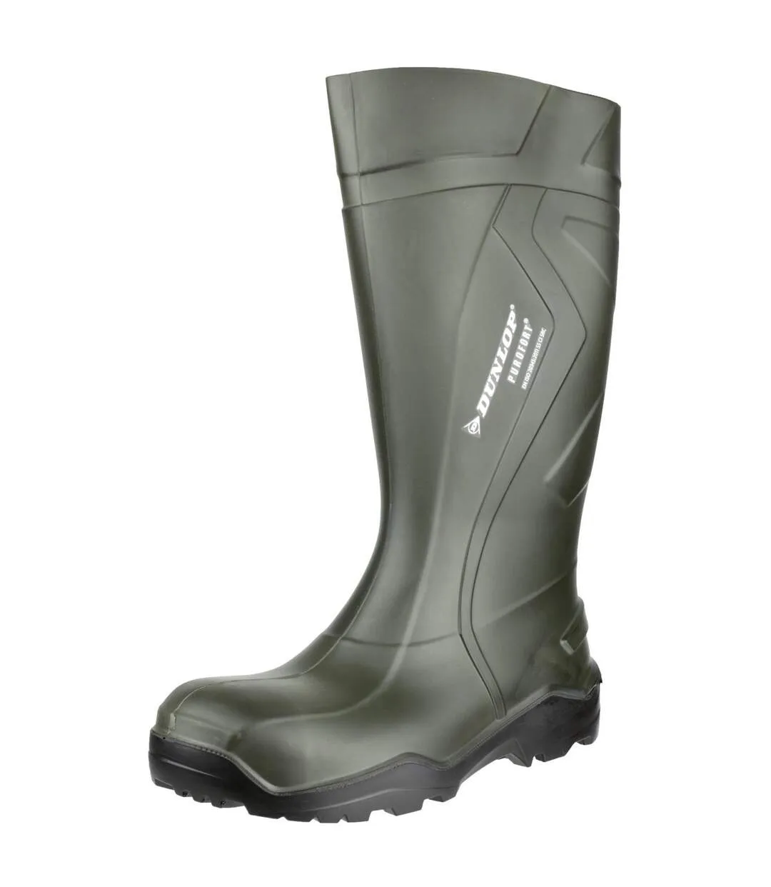 C762933 purofort+ full safety standard wellington boxed / mens boots green Dunlop