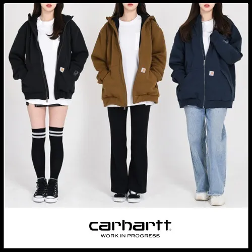 Carhartt Hoodies & Sweatshirts - Long Sleeves Street Style, Unisex