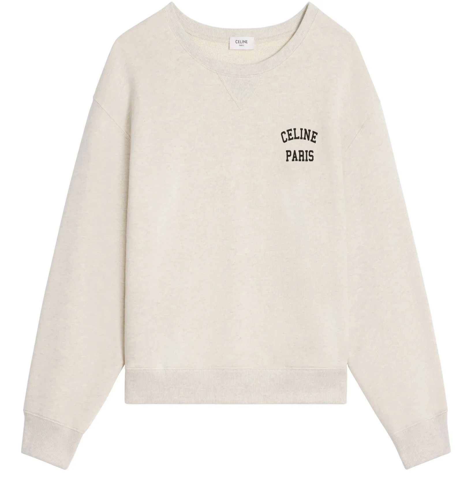 Celine Long Sleeve Cotton U-Neck Street Style