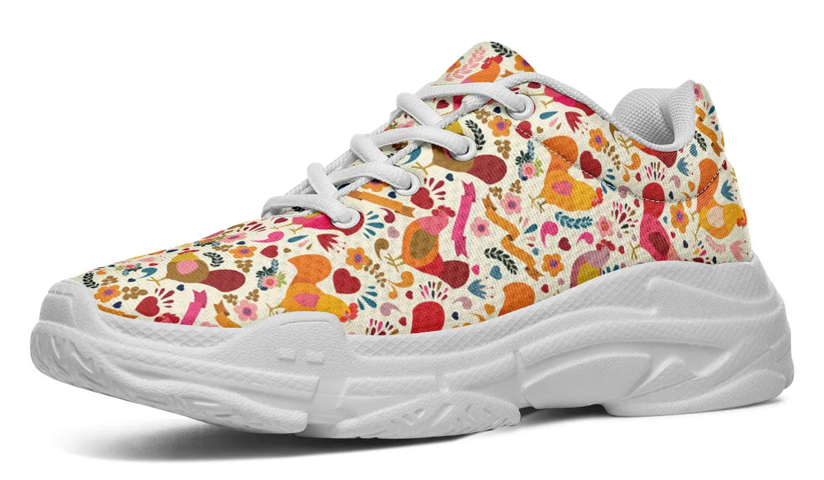 Chunky sneakers for sale - Cute chicken design