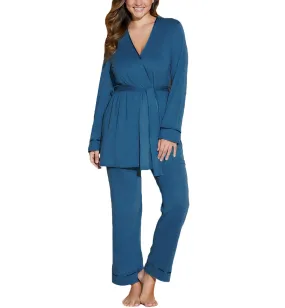 Cosabella Bella Curvy Pima 3 Piece PJ Set - Malawi