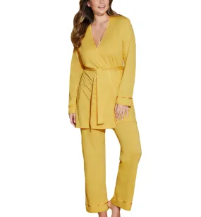 Cosabella Bella Curvy Pima 3 Piece PJ Set - Serengeti Sun