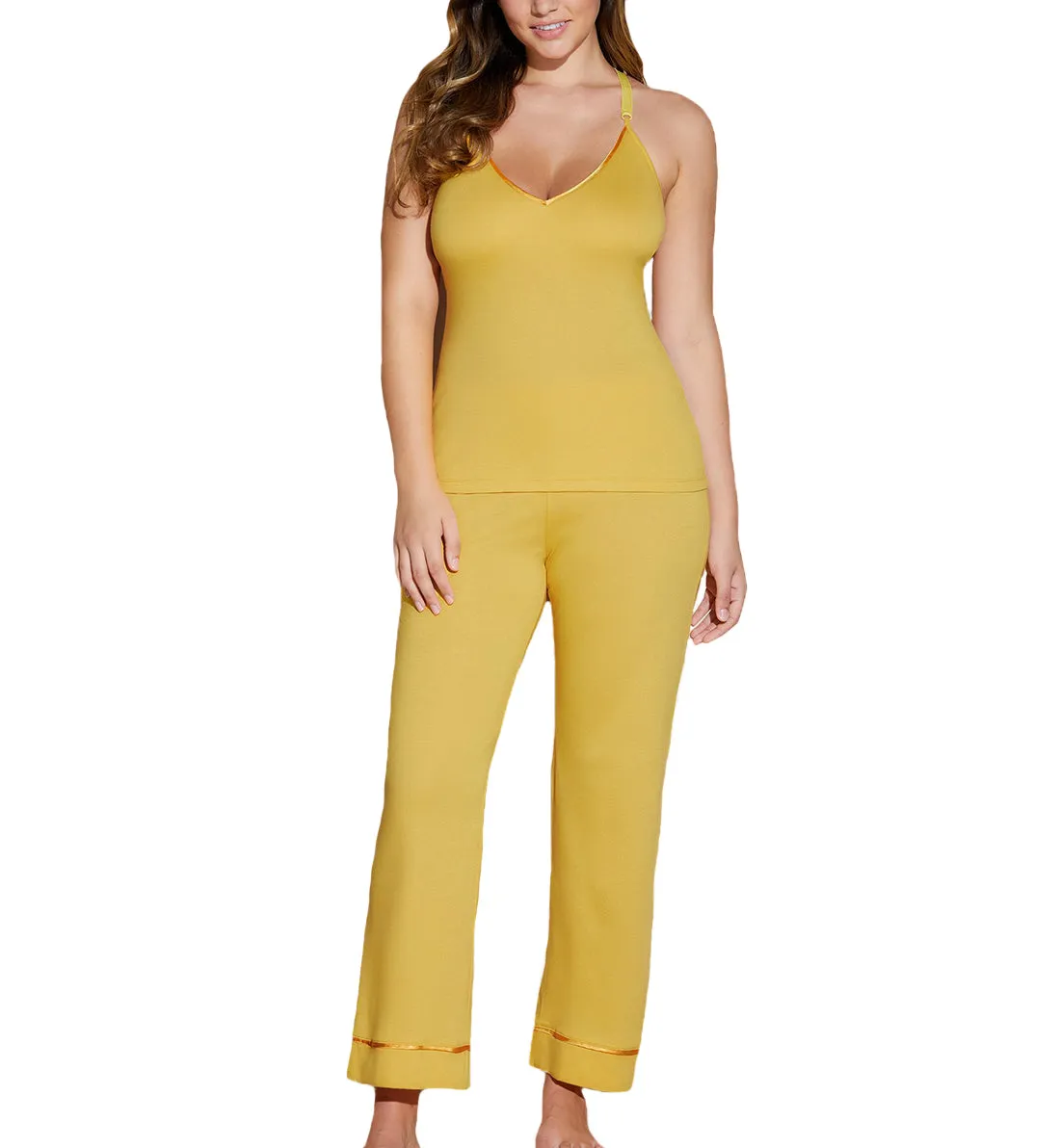 Cosabella Bella Curvy Pima 3 Piece PJ Set - Serengeti Sun