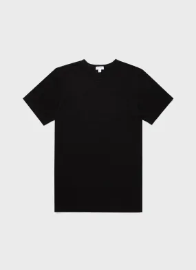 Cotton Linen Black Men's T-shirt.