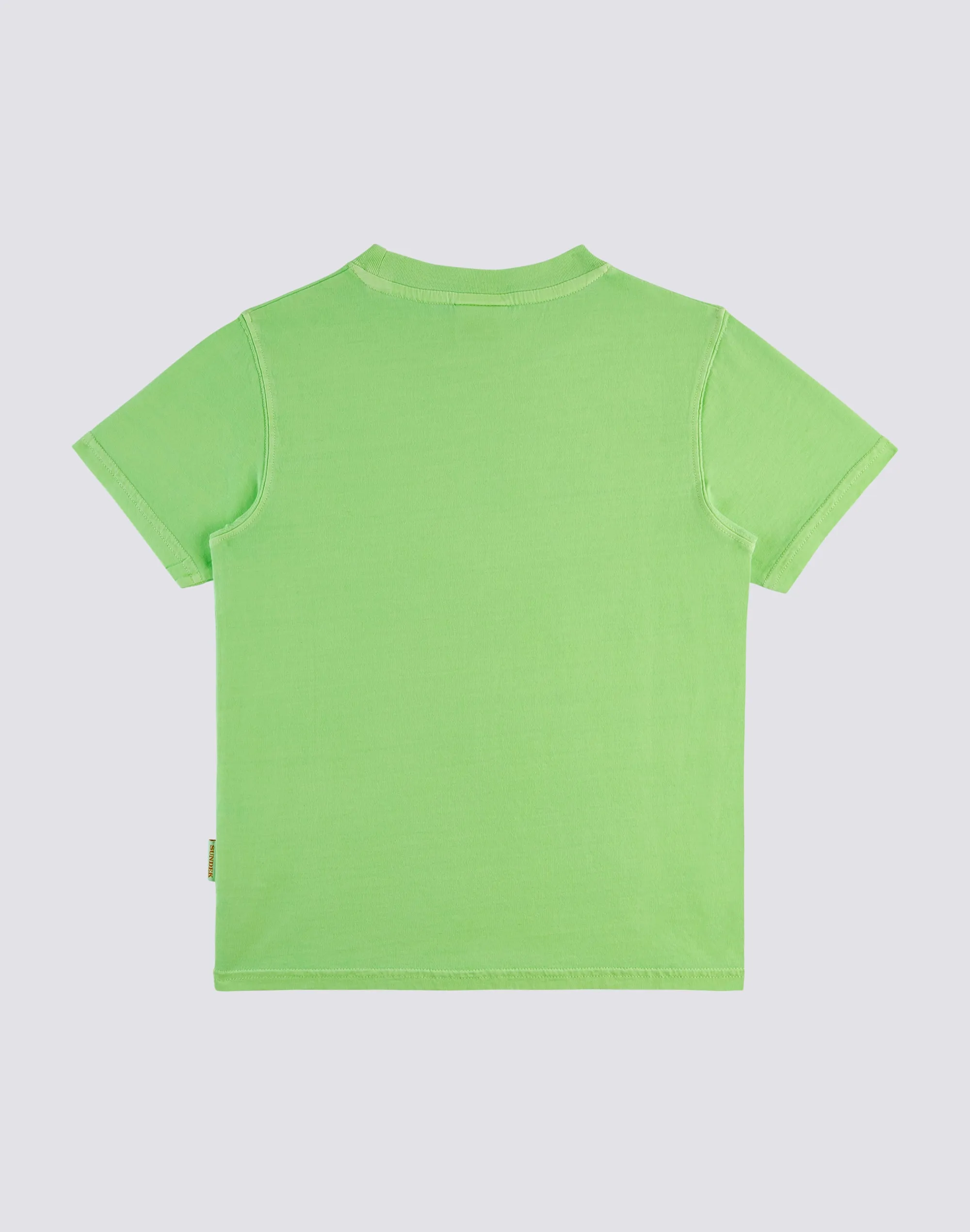 Cotton Short Sleeve T-Shirt with Overdyed Finish: