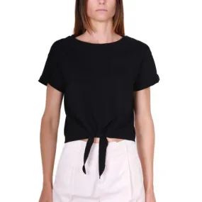 Cropped black t-shirt