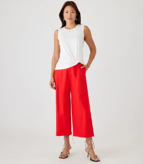 Cropped Pleated Trousers