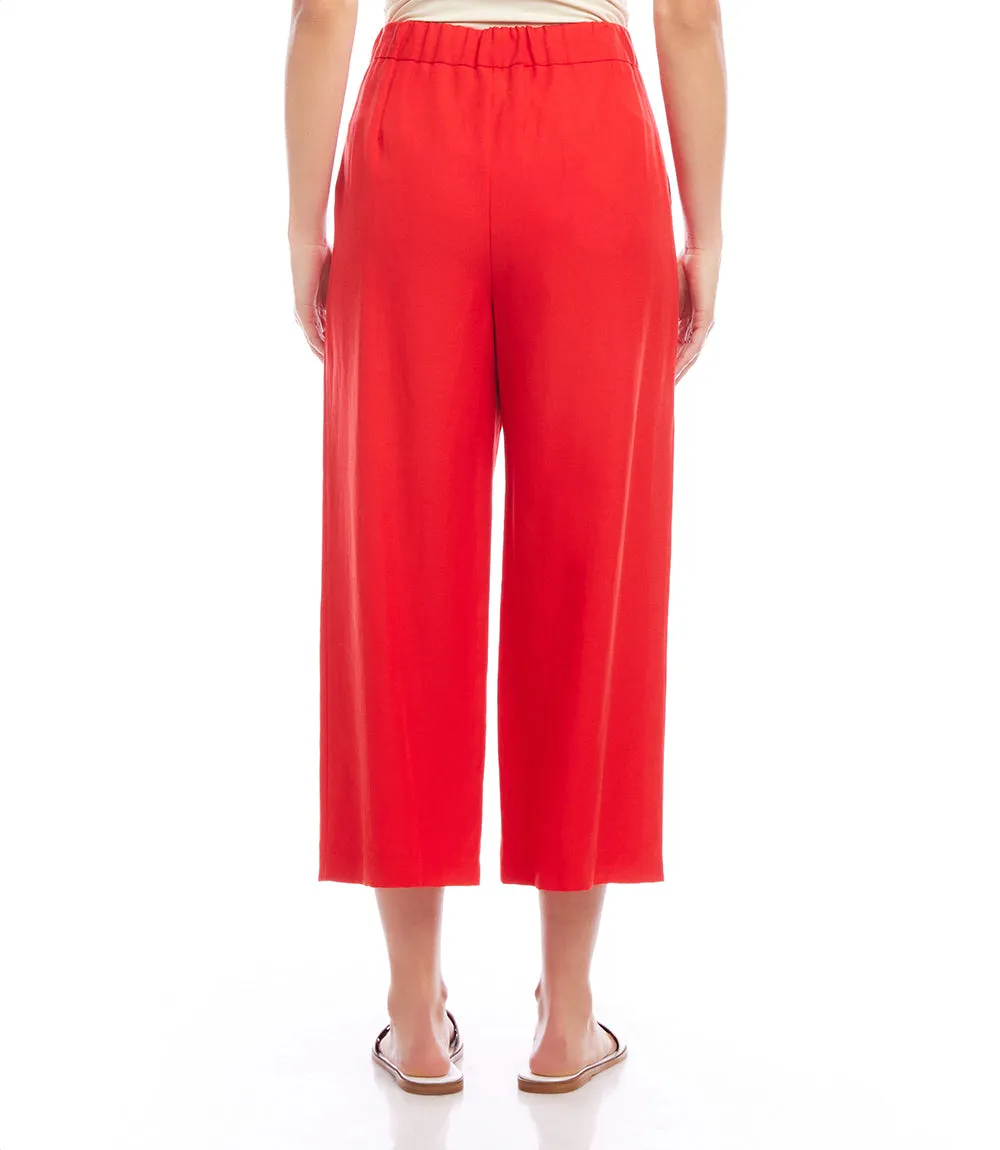 Cropped Pleated Trousers