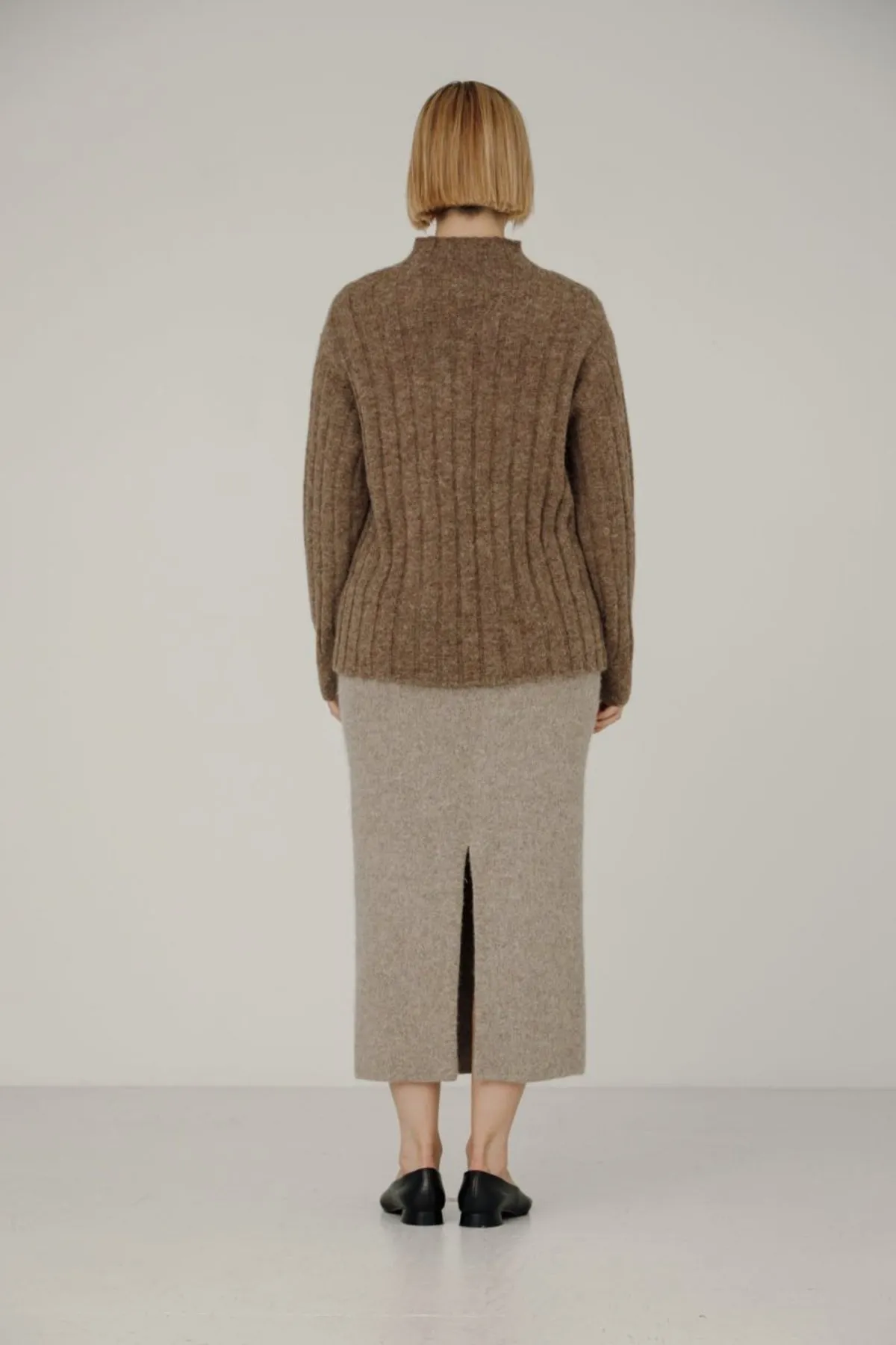 Demi Mock Neck Sweater - Rye