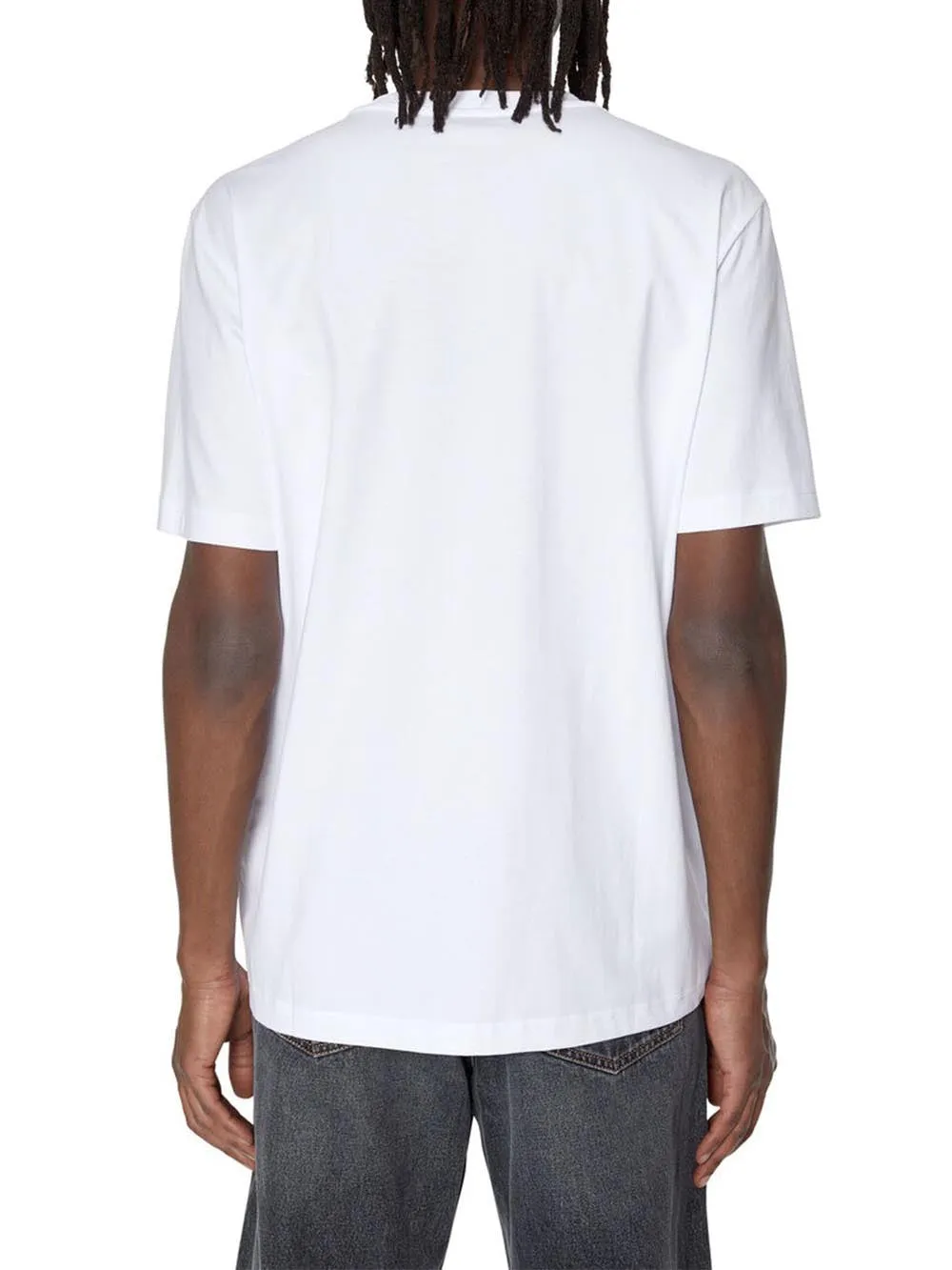 Diesel white men's T-shirt - T-JusT-Microdiv A06418