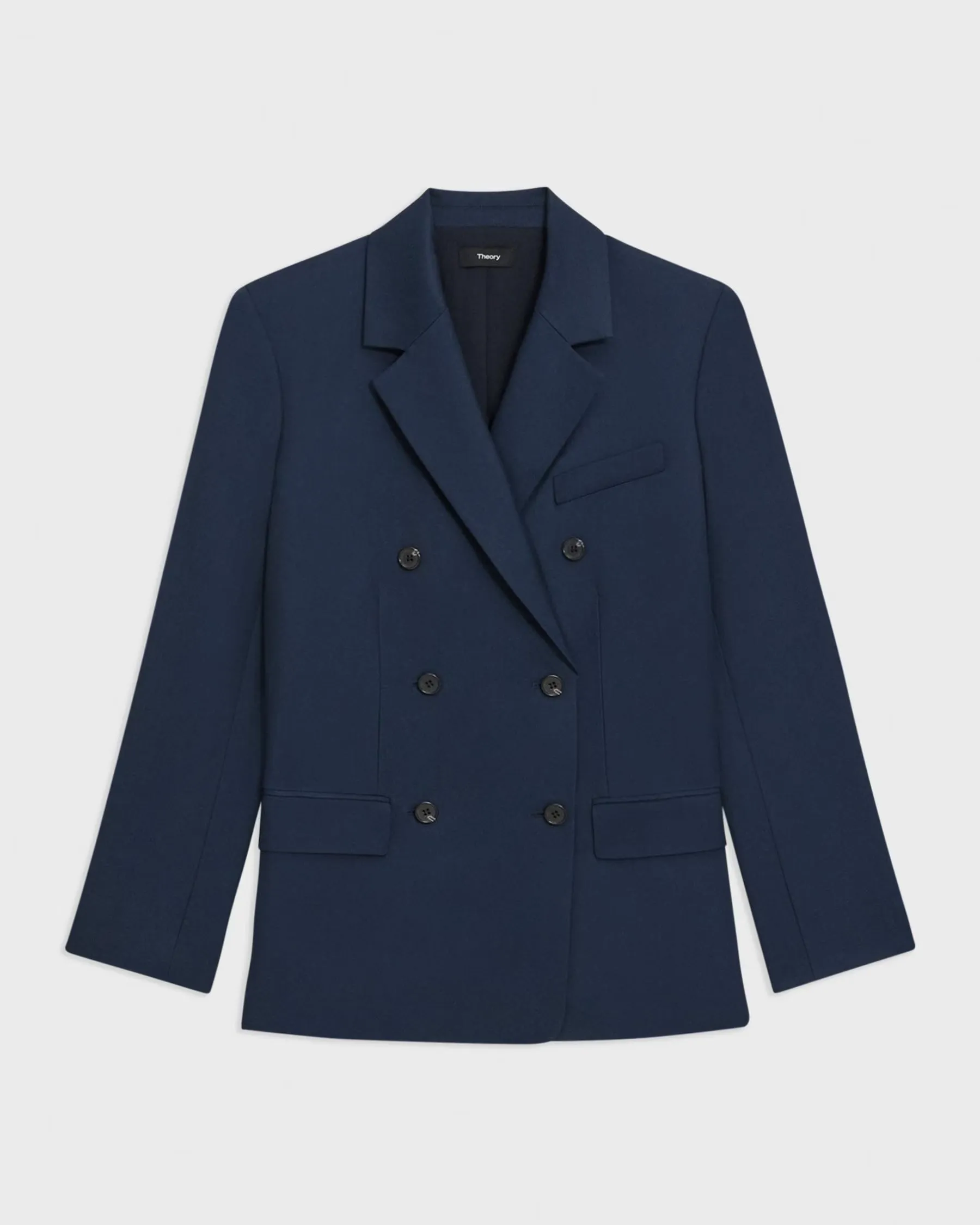 Double-Breasted Blazer in Viscose Twill