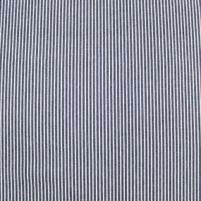 Dressmaking Cotton Denim Hickory Stripe - Denim Blue White