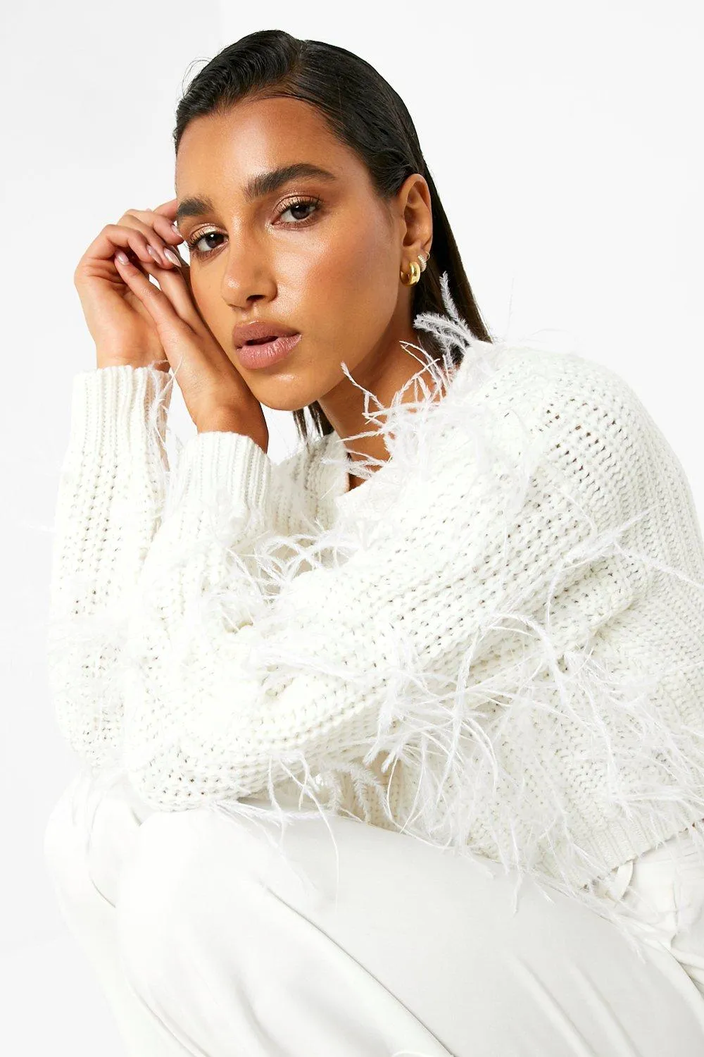 Feather Chunky Sweater