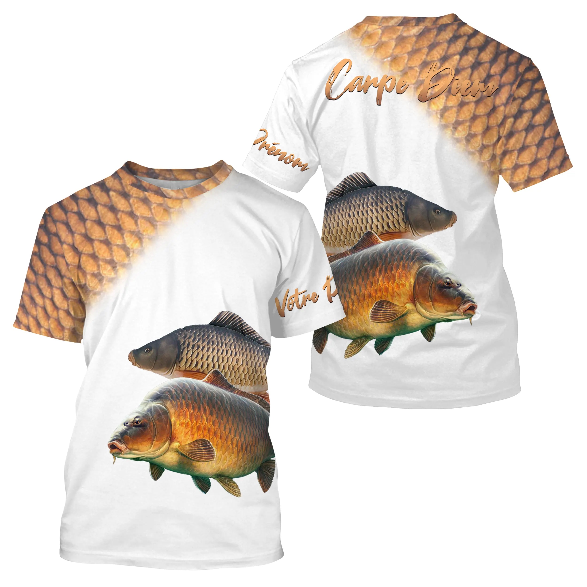 Fishing Carp, Ideal Gift for Angler, All-Over T-shirt, Anti-UV Clothing, Carpe Diem - CTS25052211