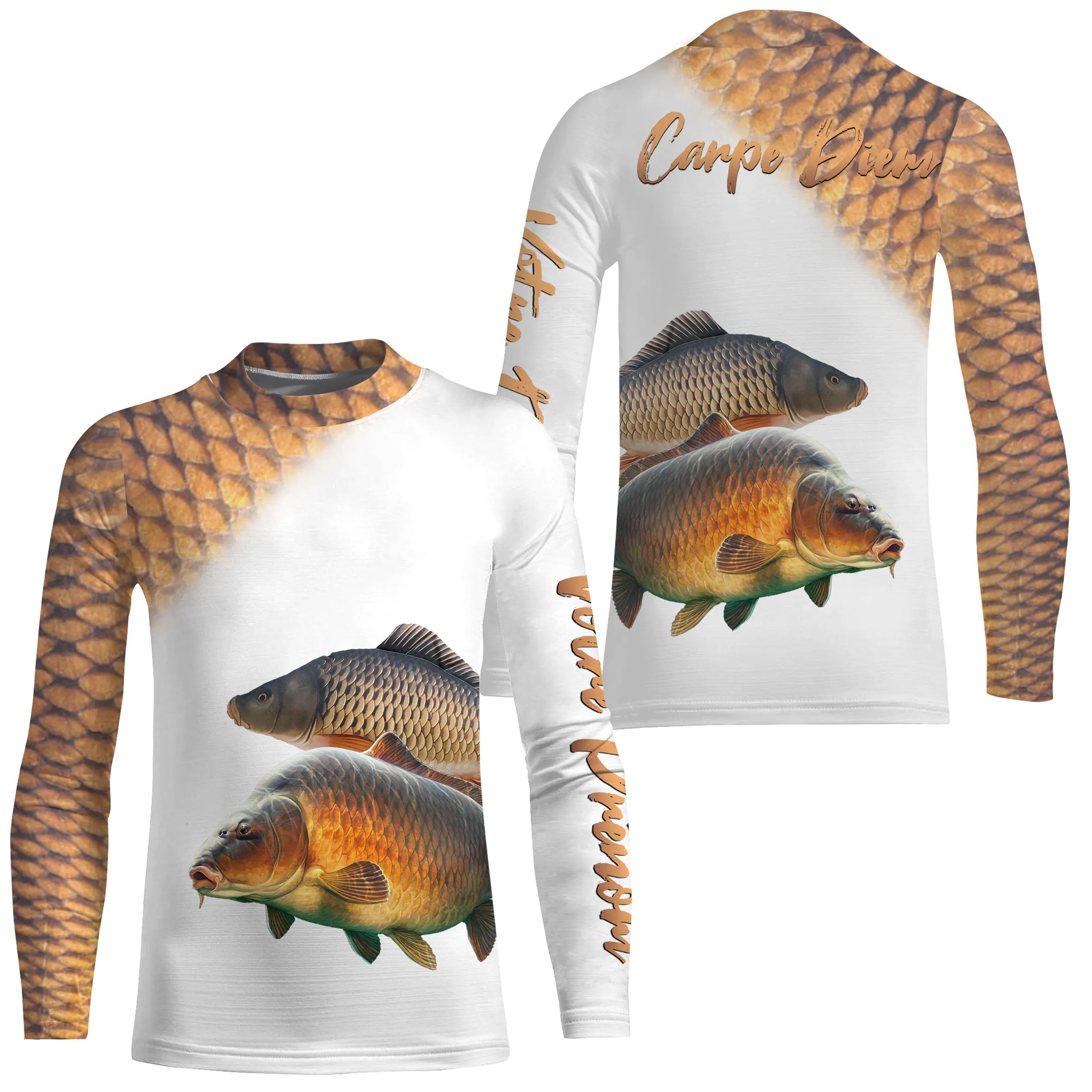 Fishing Carp, Ideal Gift for Angler, All-Over T-shirt, Anti-UV Clothing, Carpe Diem - CTS25052211