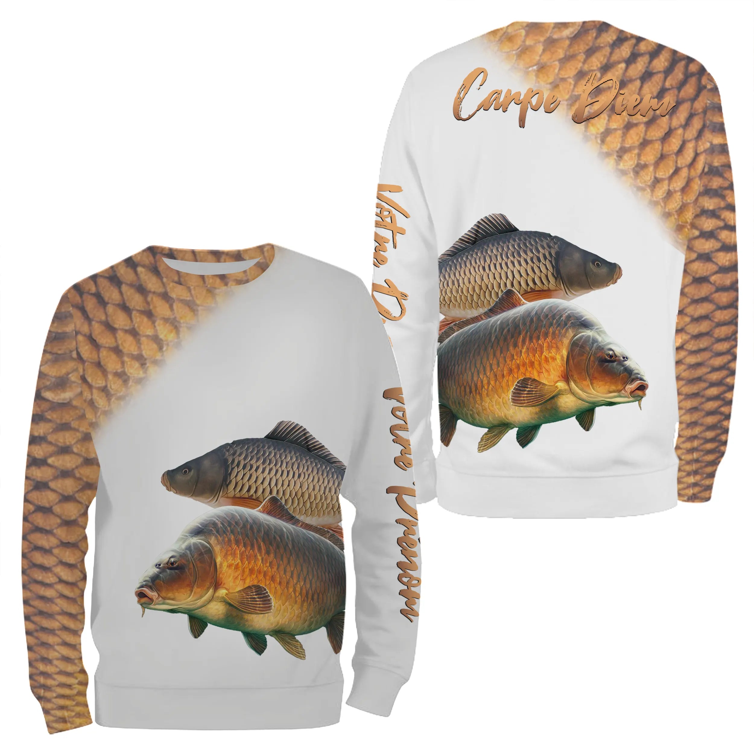 Fishing Carp, Ideal Gift for Angler, All-Over T-shirt, Anti-UV Clothing, Carpe Diem - CTS25052211