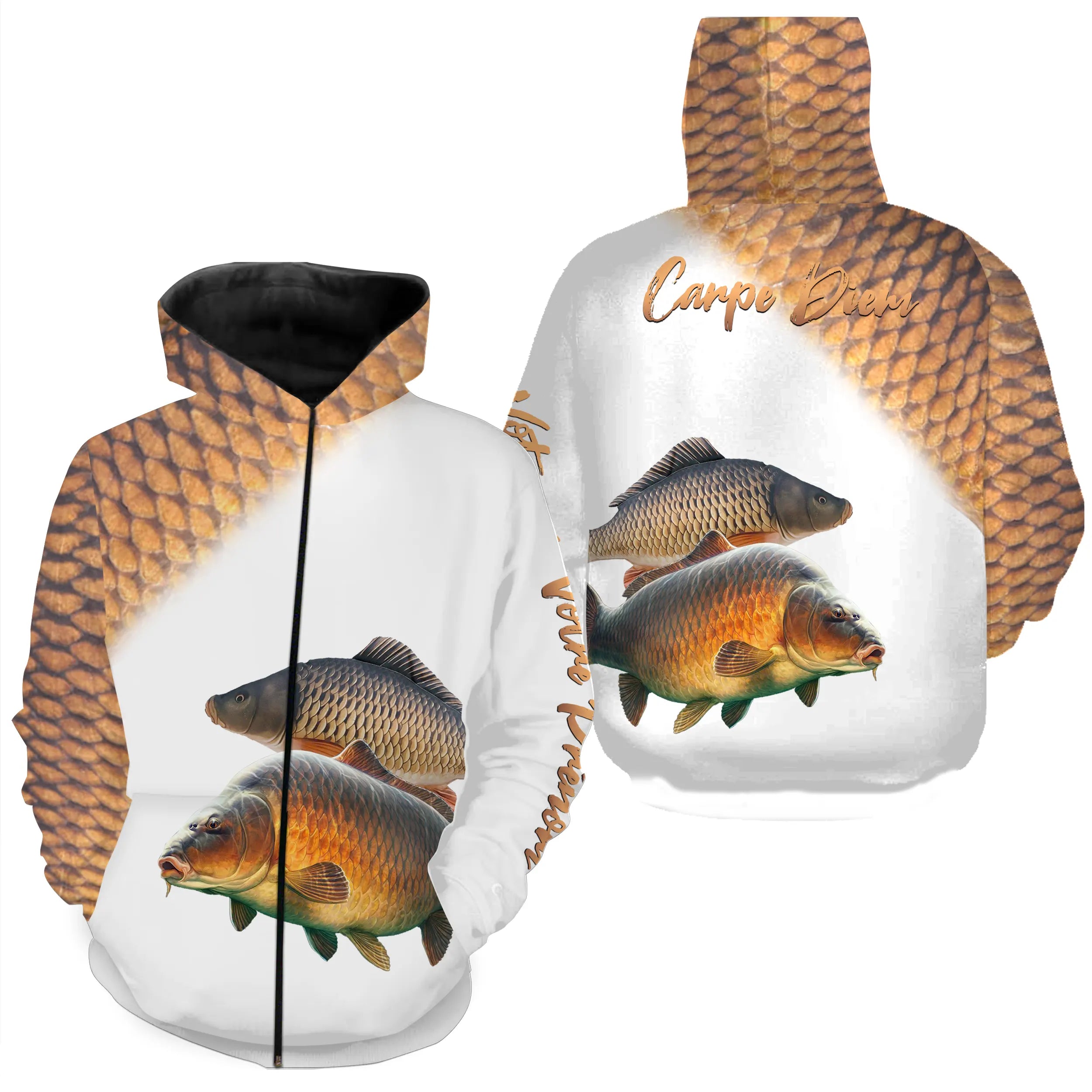 Fishing Carp, Ideal Gift for Angler, All-Over T-shirt, Anti-UV Clothing, Carpe Diem - CTS25052211