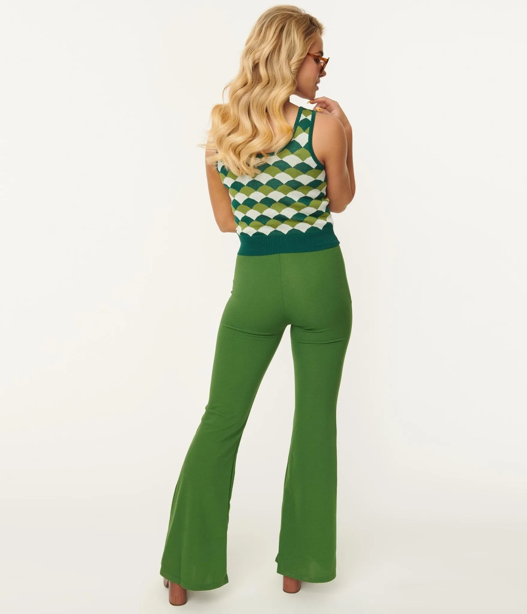 Flare Pants in Green