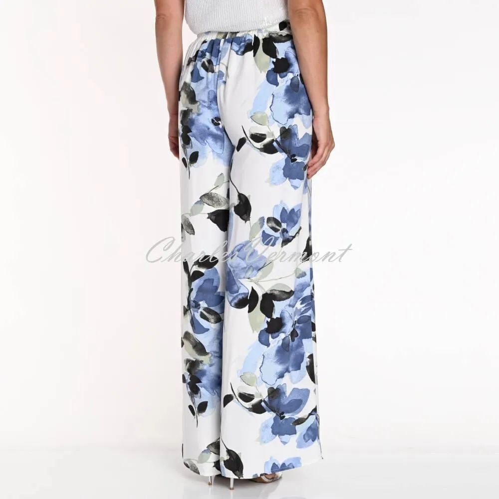 Frank Lyman Floral Print Wide Leg Trouser - Style 241464