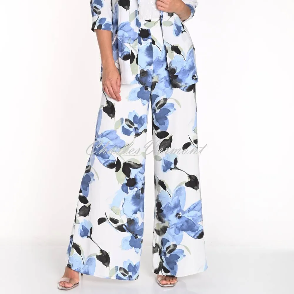 Frank Lyman Floral Print Wide Leg Trouser - Style 241464