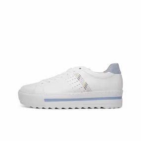 Gabor Heloma Women's Comfort Sneakers Leather Shoes White/Blue 26.495