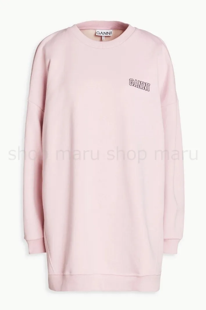 Ganni Crew Neck Street Style Long Sleeves Plain Logo - Shop Now