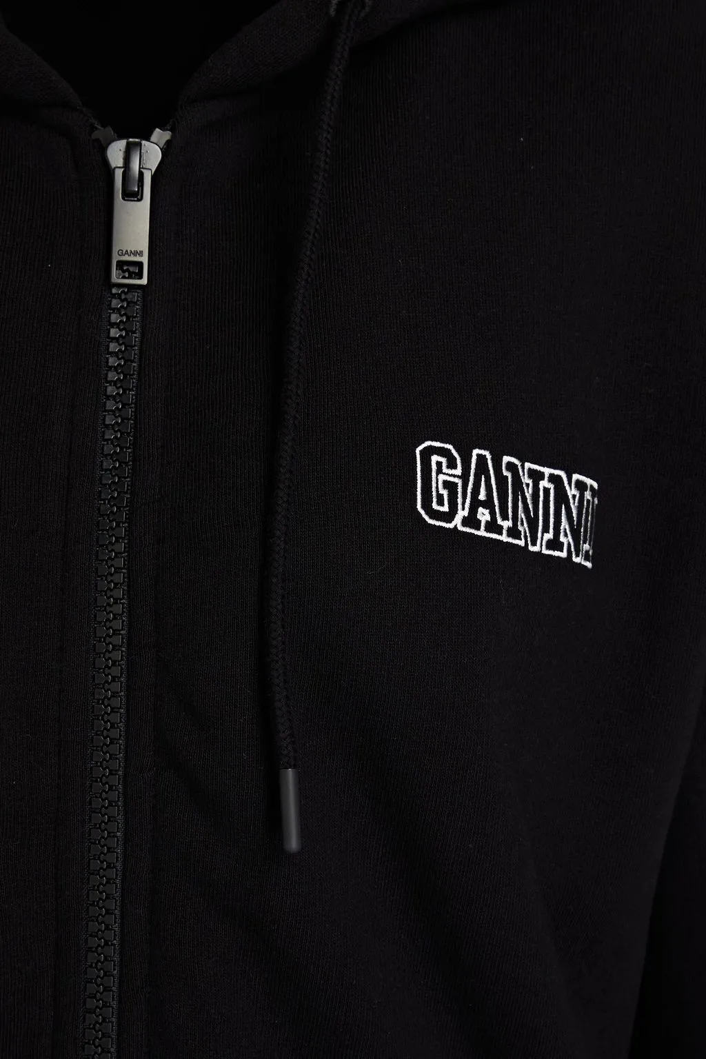 Ganni Long Sleeves Plain Cotton Logo - Street Style