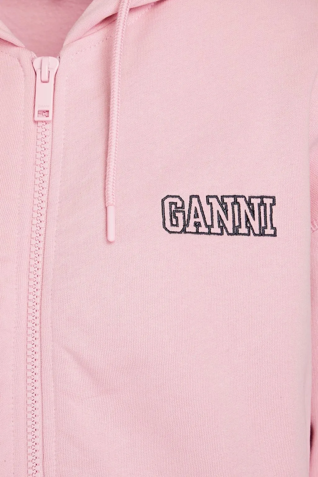 Ganni Long Sleeves Plain Cotton Logo - Street Style