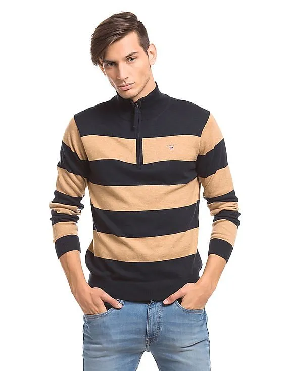 Gant Striped High Neck Sweater