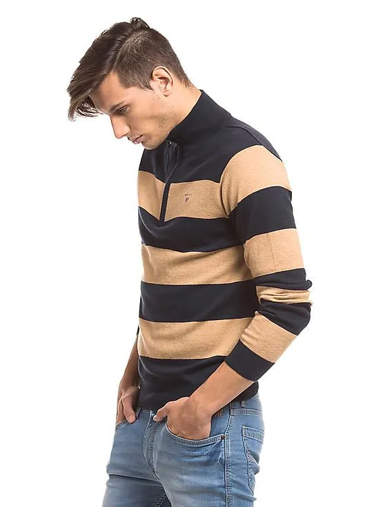 Gant Striped High Neck Sweater