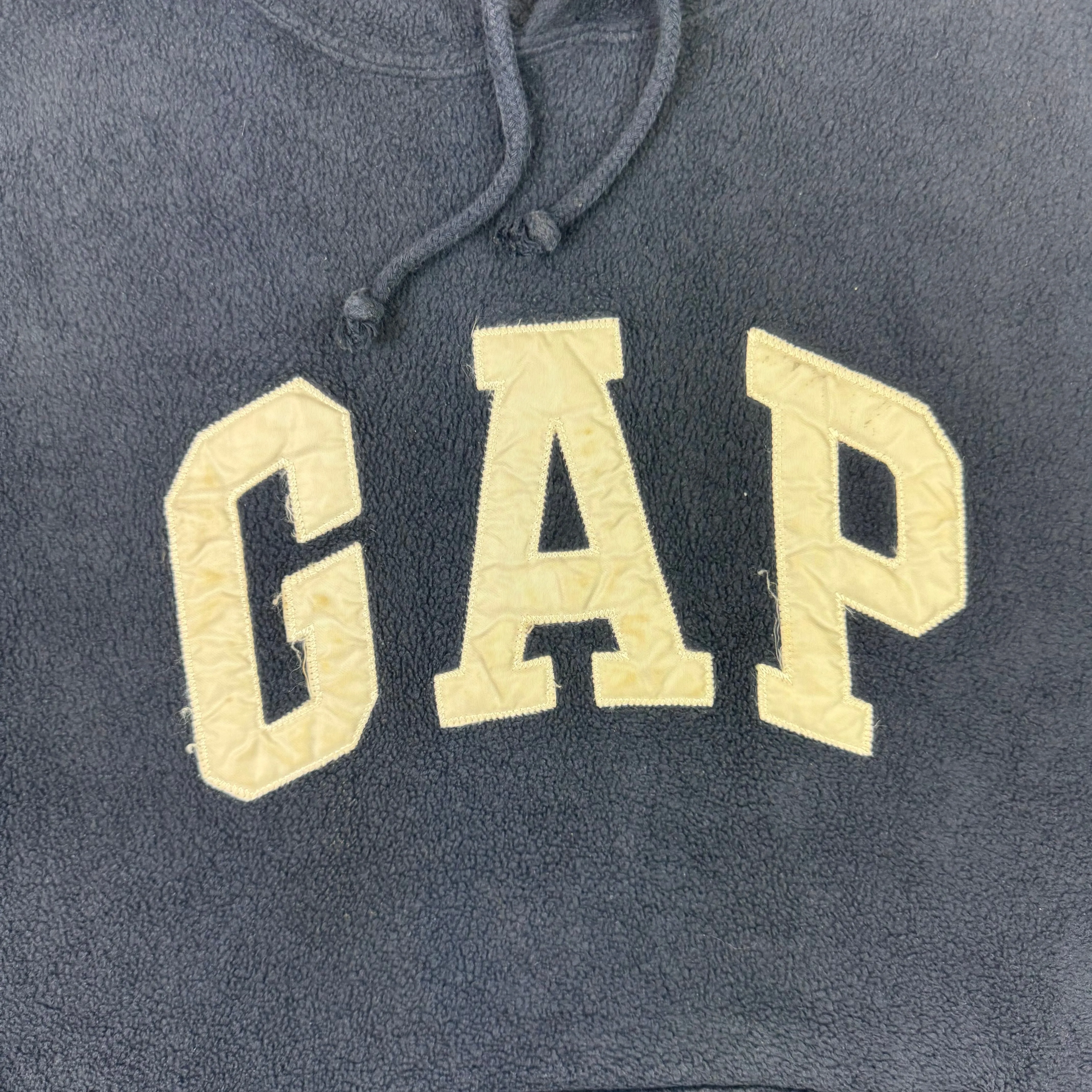 GAP 00's Pullover Fleece Hoodie Navy