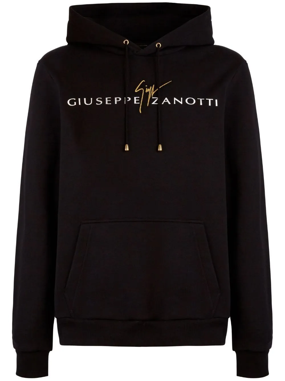 Giuseppe Zanotti unisex cotton logo hoodies with long sleeves for street style.