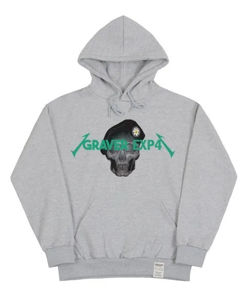 Graver Metal Skull Hoodie - Expend4bles x Graver Collaboration