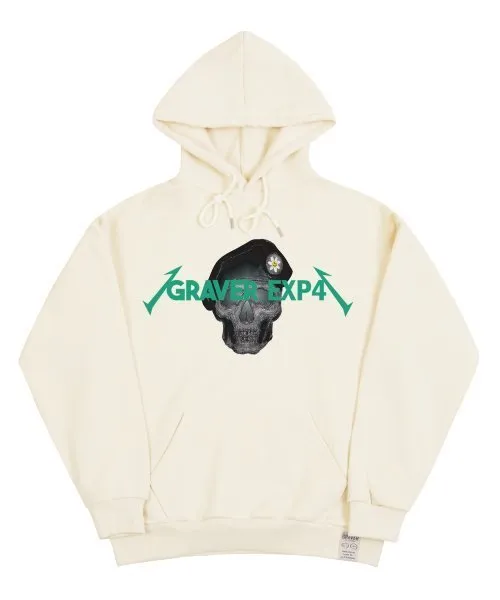 Graver Metal Skull Hoodie - Expend4bles x Graver Collaboration