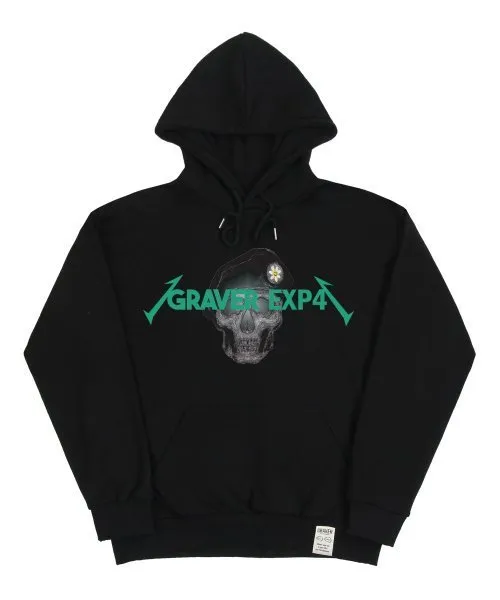 Graver Metal Skull Hoodie - Expend4bles x Graver Collaboration