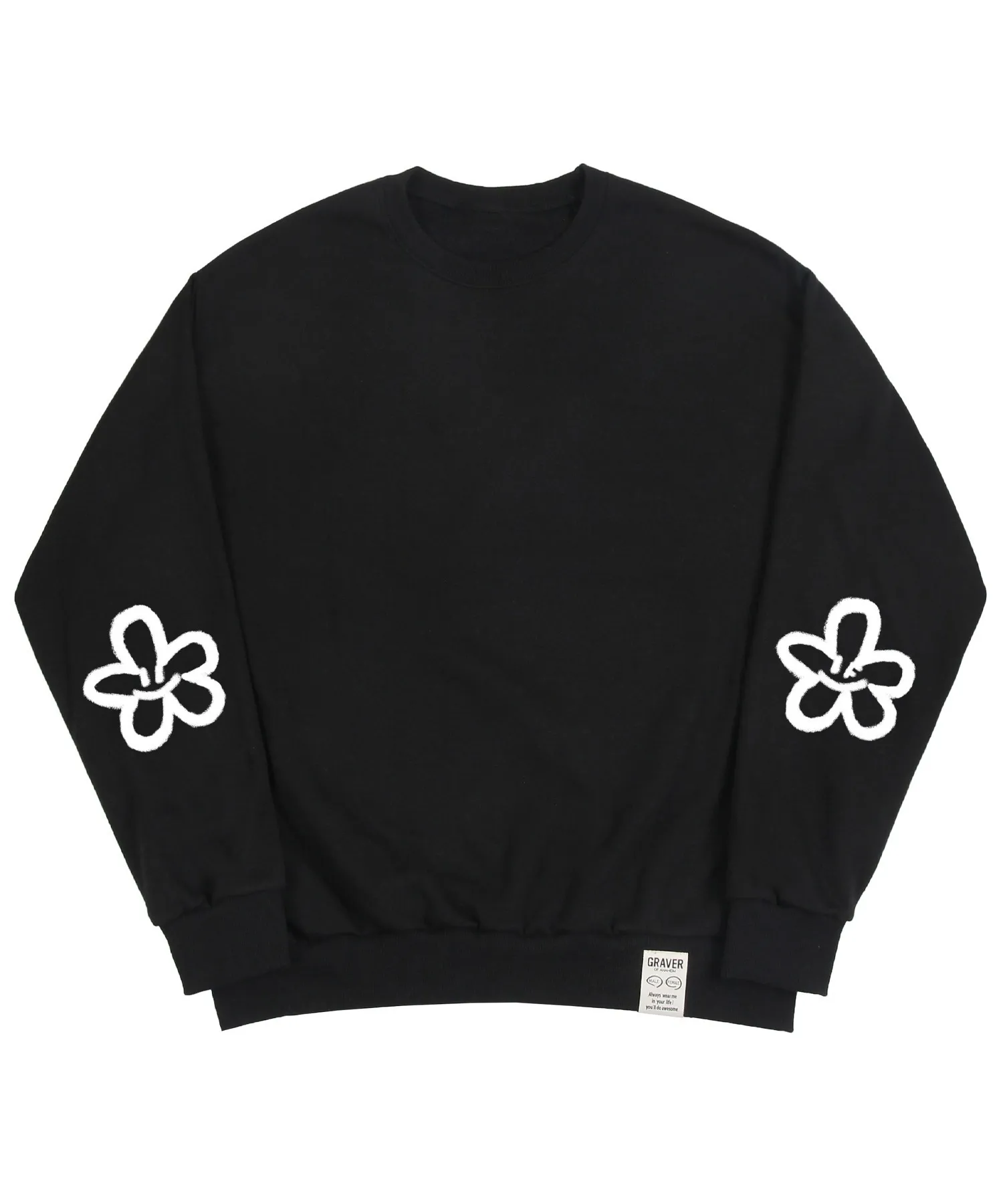 GRAVER™ Elbow Spray Flower Smile Sweatshirt