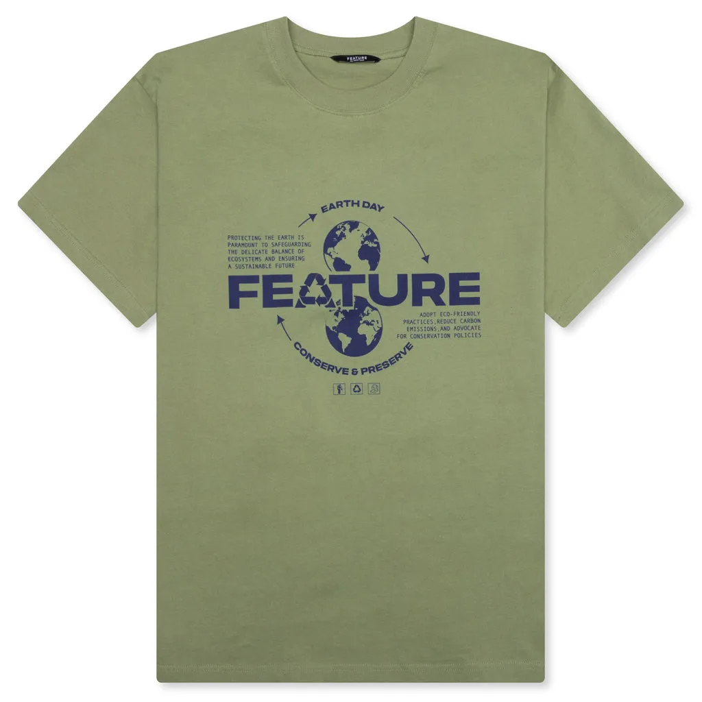 Green Earth T-Shirt - Olive Green