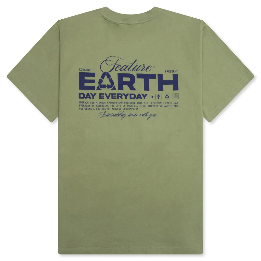 Green Earth T-Shirt - Olive Green