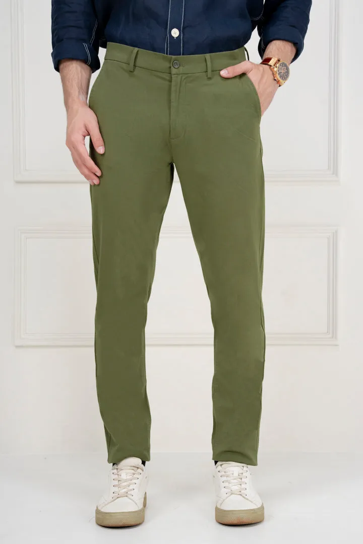 Green Stretch Chino Pants