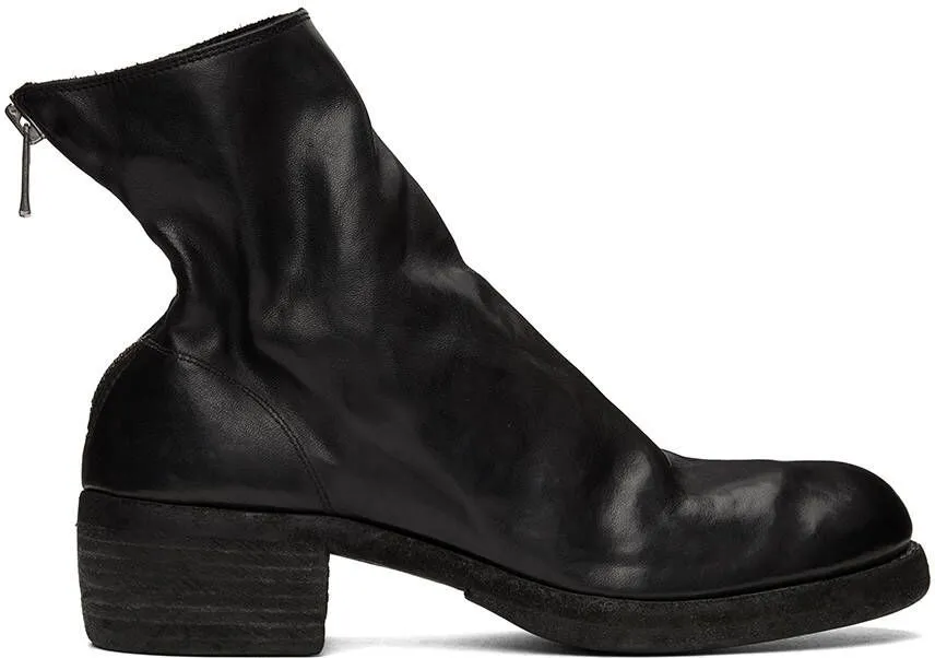 Guidi Black 796Z Zip Boots