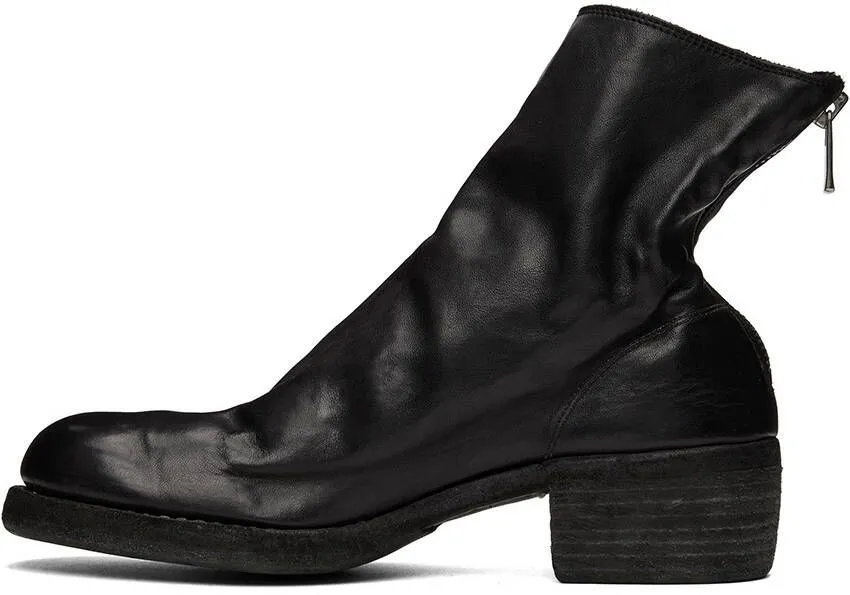 Guidi Black 796Z Zip Boots