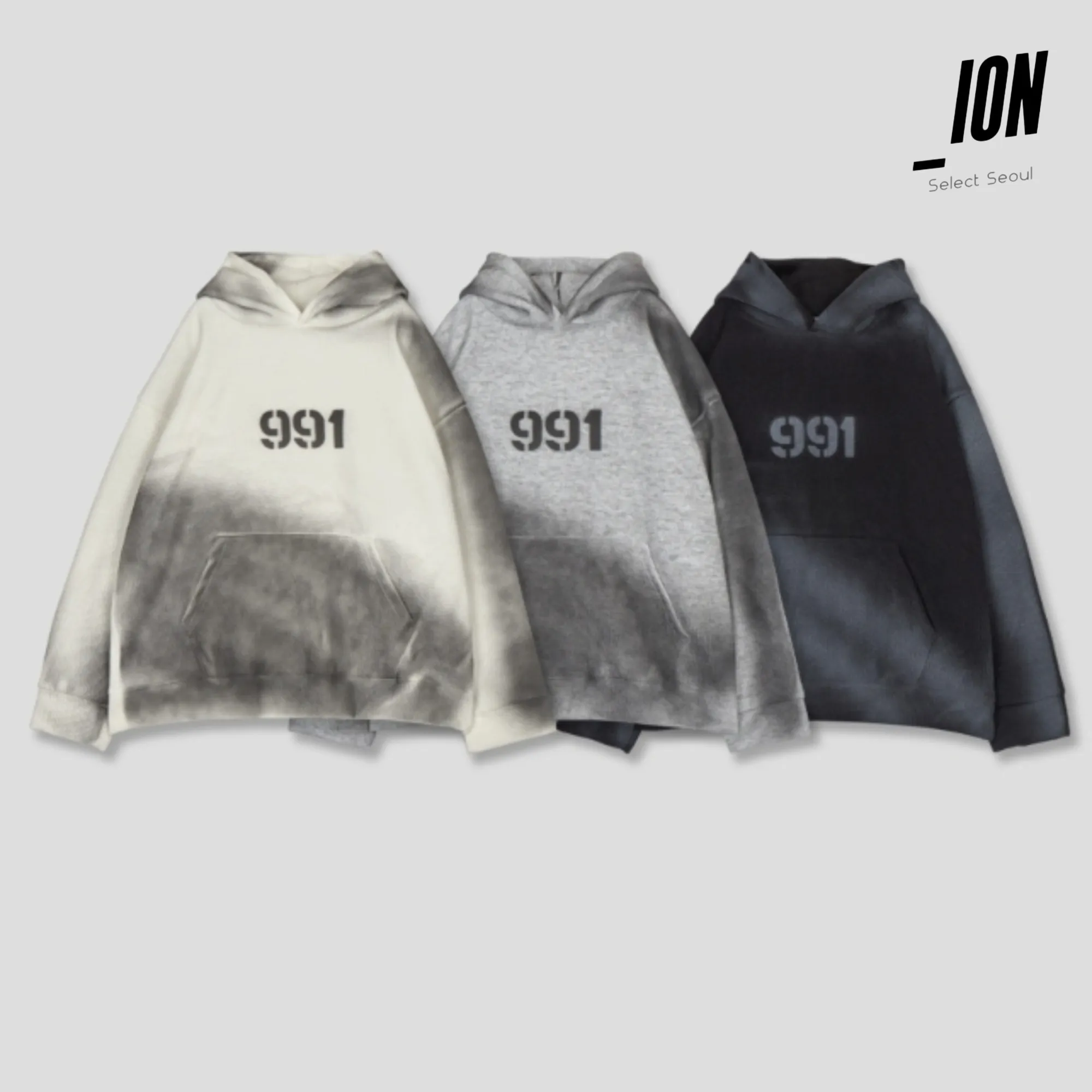 IonSeoul Unisex Street Style Bicolor Long Sleeves Oversized Logo