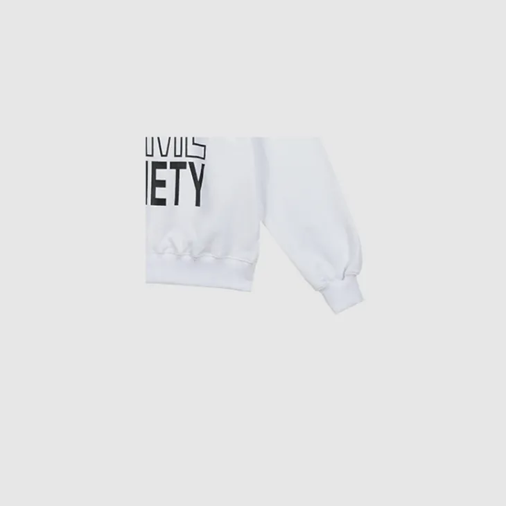 ITZAVIBE | Unisex Street Style Plain Cotton Oversized Logo Long Sleeves