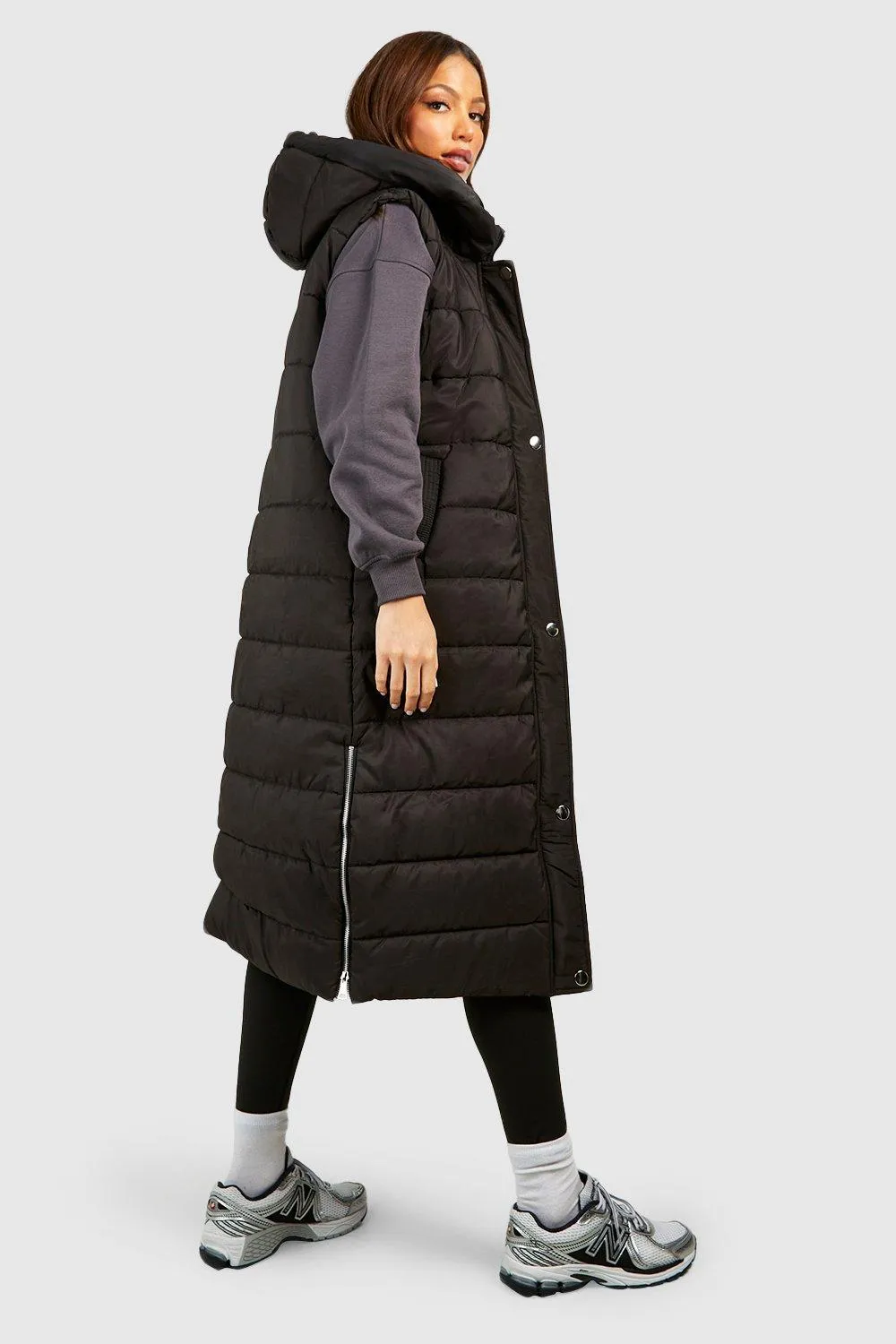 Jackets & Coats | Tall Mid Length Hooded Gilet | boohoo