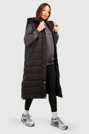 Jackets & Coats | Tall Mid Length Hooded Gilet | boohoo