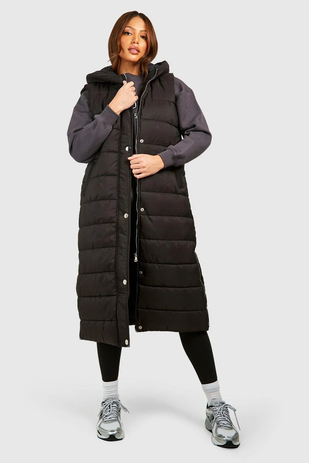 Jackets & Coats | Tall Mid Length Hooded Gilet | boohoo